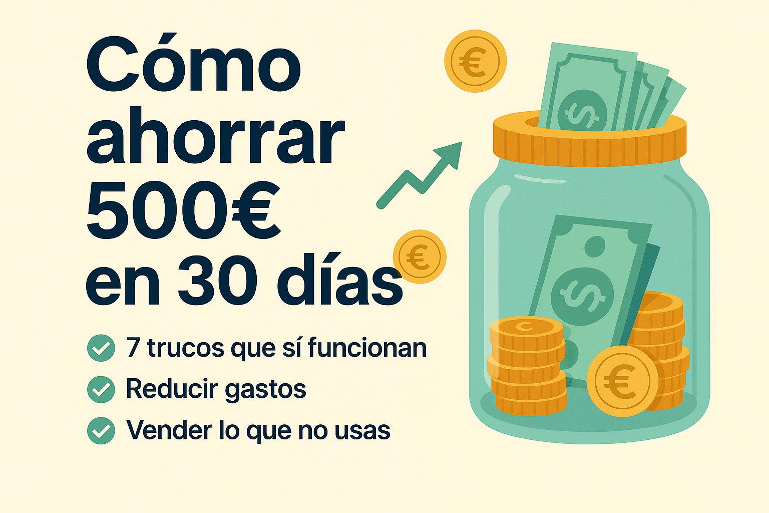 Cómo ahorrar 500€ en 30 días: 7 trucos que sí funcionan