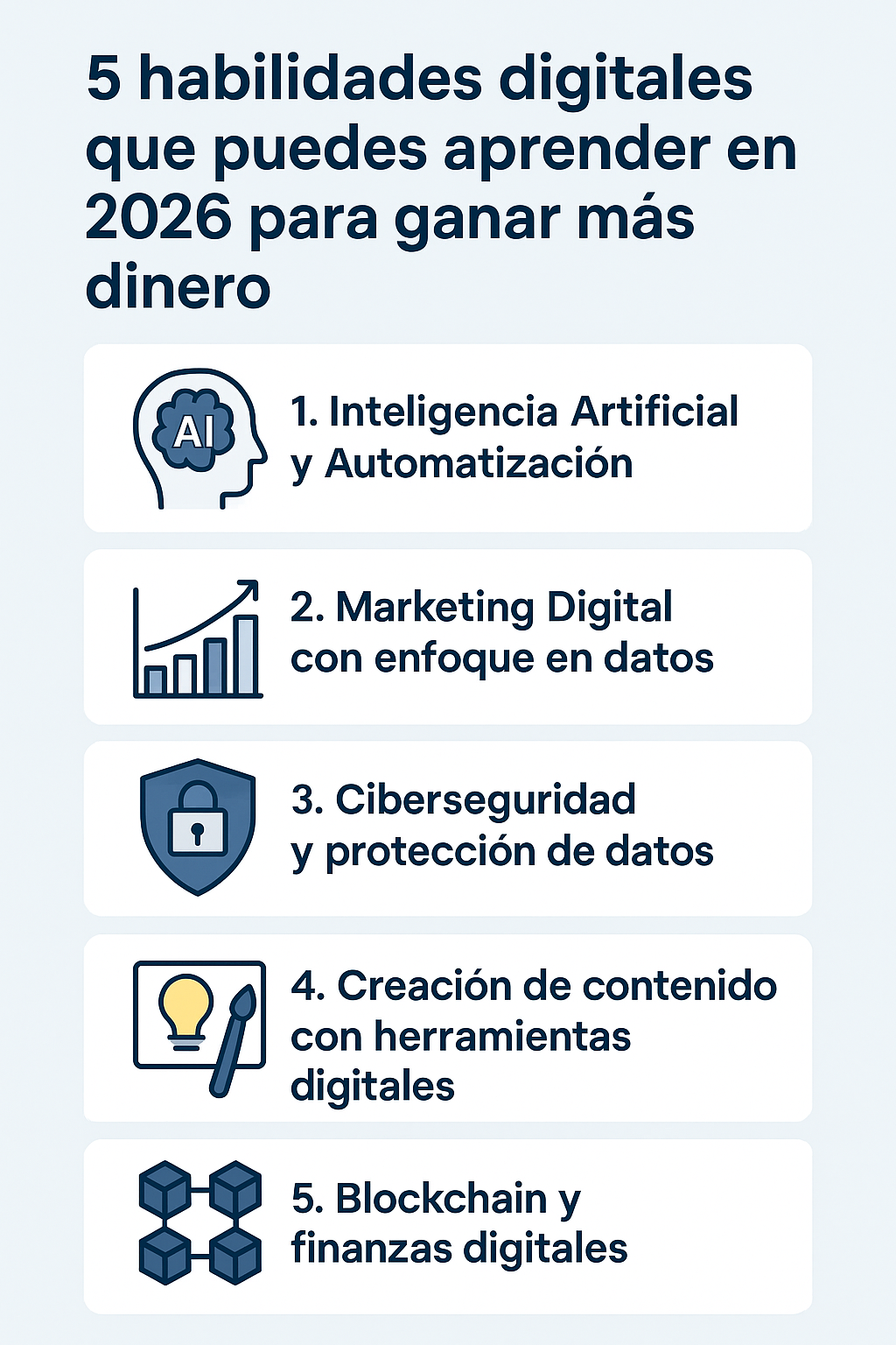 5 habilidades digitales que puedes aprender en 2026 para ganar más dinero